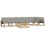 vidaXL Ensemble de canapés d'extérieur 7 pc Blanc et gris clair