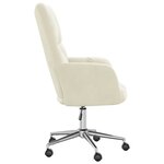 vidaXL Chaise de relaxation Blanc crème Velours