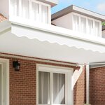 vidaXL Lambrequin de rechange pour 5 m Blanc Polyester