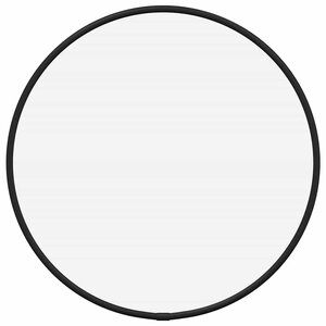 vidaXL Miroir mural Noir Ø 30 cm Rond