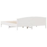 vidaXL Cadre de lit sans matelas blanc 180x200 cm bois massif de pin