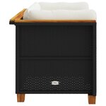 vidaXL Canapés d'angle de jardin et coussins 2 Pièces noir résine tressée