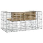 vidaXL Banc de jardin design gabion 143x71x65 5cm bois de pin imprégné