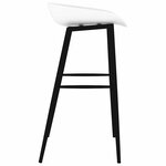 vidaXL Chaises de bar lot de 2 blanc