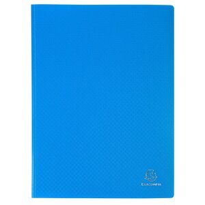 Protège-documents En Polypropylène 5/10e Opak Pochettes Cristal 40 Vues - A4 - Bleu Clair - X 20 - Exacompta