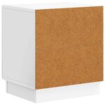 vidaXL Table de chevet Blanc brillant 43 x 34 5 x 47 cm