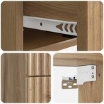 vidaXL Cabinet de chevet mural Chêne artisanal 33 x 34 5 x 40 cm