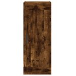vidaXL Buffet haut Chêne fumé 34 5x34x180 cm Bois d'ingénierie