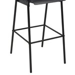 vidaXL Chaises de bar lot de 6 noir contreplaqué solide et acier