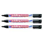 Marqueur Permanent cd/ dvd 8400 pointe ogive 1 mm noir x 3 EDDING