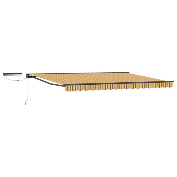 vidaXL Auvent rétractable électrique Jaune Gris Anthracite 5 x 3 m