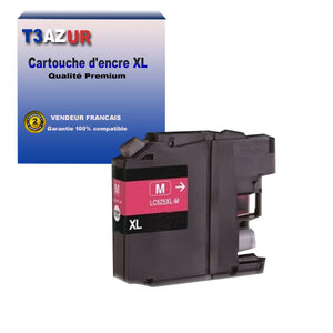T3AZUR - Cartouche compatible avec Brother MFC-J200  DCP-J105  MFC-J200  DCP-J100  DCP-J105   LC525XL Magenta