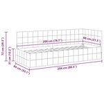 vidaXL Cadre de lit d'angle Bordeaux 80 cm x 200 cm tissu