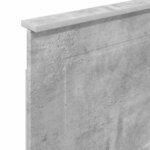 vidaXL Tête de lit avec tête de lit Gris béton 80 cm Bois d'ingénierie