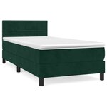 vidaXL Sommier à lattes de lit avec matelas Vert foncé 100x200 cm