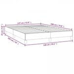 vidaXL Cadre de lit gris foncé 137x190 cm velours