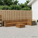 vidaXL Ensemble de canapés d'extérieur 7 Pièces Naturel