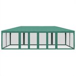 vidaXL Tente de fête avec 12 parois latérales en maille vert 8x4m PEHD