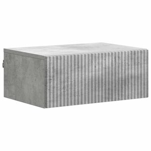 vidaXL Cabinet de chevet mural Gris béton 49 x 34 5 x 20 cm