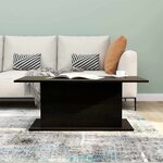 vidaXL Table basse noir 102x55 5x40 cm bois d'ingénierie