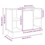 vidaXL Armoire salle de bain chêne sonoma 80x33x60cm bois d'ingénierie