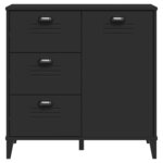 vidaXL Buffet VIKEN noir 80x40x80 cm bois d'ingénierie