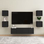 vidaXL Meubles TV muraux 2 Pièces Noir 30 5x30x30 cm