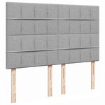 VidaXL Cadre de lit ottoman et matelas gris clair 140x200 cm tissu