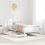 vidaXL Cadre de lit sans matelas blanc 90x200 cm bois de pin massif