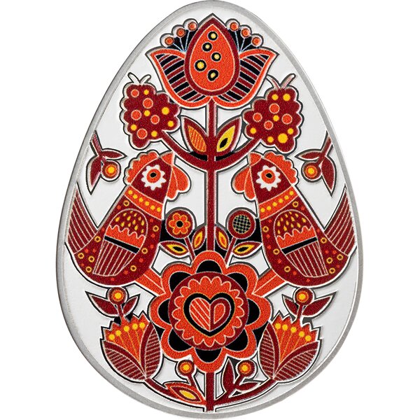 SVITANOK Ukrainian Pysanka 1 Once Argent Monnaie 5 Cedis Ghana 2025