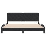 vidaXL Cadre de lit avec LED sans matelas noir 180x200 cm velours