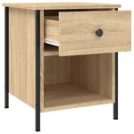 vidaXL Table de chevet chêne sonoma 40x42x50 cm bois d'ingénierie
