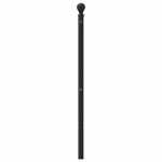 vidaXL Tête de lit de remplacement métal noir 193 cm