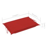 vidaXL Chaise longue de jardin avec table et coussin Bois d'acacia