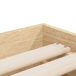 vidaXL Cadre de lit avec tiroirs sans matelas chêne sonoma 75x190 cm