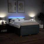 vidaXL Sommier à lattes de lit avec matelas Gris foncé 140x190cm Tissu