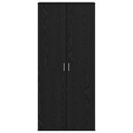 vidaXL Haut de Mobilier Chêne noir 80 x 39 x 178 cm Bois d'ingénierie