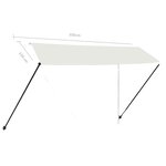 vidaXL Auvent rétractable avec LED 350x150 cm Crème