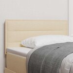 vidaXL Tête de lit LED avec des lumières à LED Crème 80 cm tissu