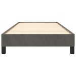 vidaXL Cadre de lit Gris foncé 90x200 cm Velours
