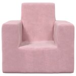 vidaXL Canapé pour enfants Rose Peluche douce