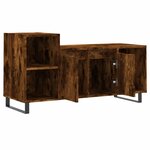 vidaXL Meuble TV Chêne fumé 100x35x55 cm Bois d'ingénierie