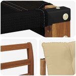 vidaXL Ensemble de canapés d'extérieur 6 pc Naturel et Beige