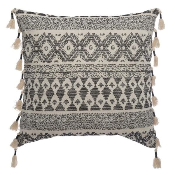 Coussin Jacq Ritual - 60 x 60 cm - Beige et noir