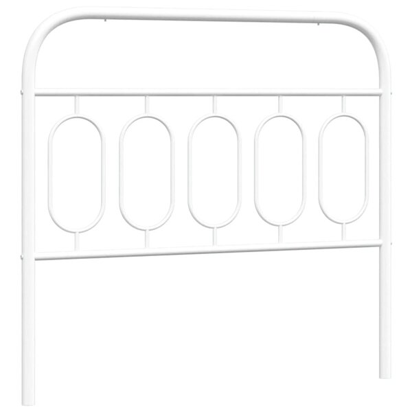 vidaXL Tête de lit métal blanc 100 cm