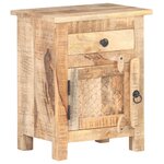 Vidaxl table de chevet 40x30x50 cm bois de manguier brut