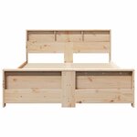 vidaXL Cadre de lit Marron 140 x 200 cm Bois massif en pin