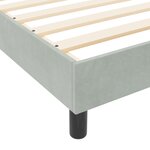 vidaXL Cadre de Lit Gris Clair 90x190 cm Velours