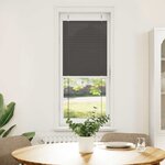 vidaXL Store plissé noir 40x100 cm largeur du tissu 39 4 cm polyester