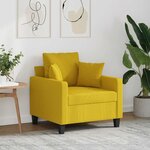 vidaXL Fauteuil Jaune clair 60 cm Tissu